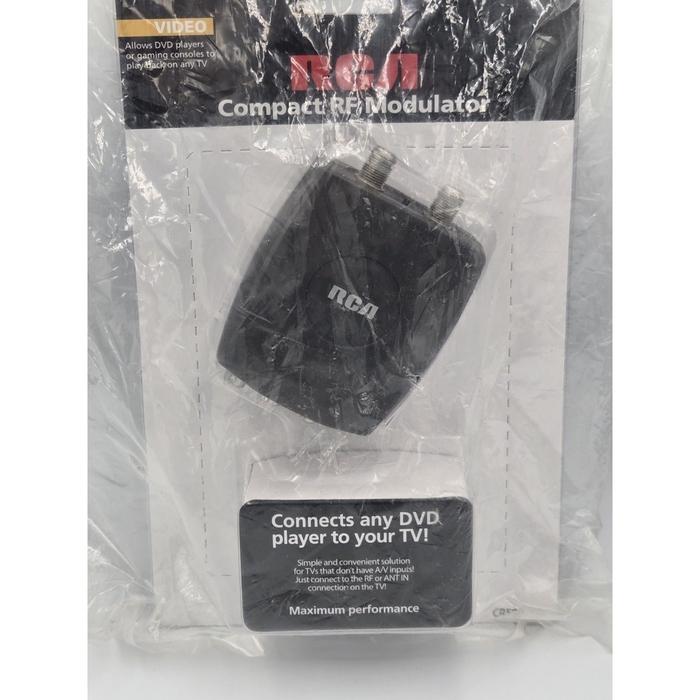 RCA Compact‎ RF Modulator Allows DVD Player Or Gaming Consoles To Connect To TV